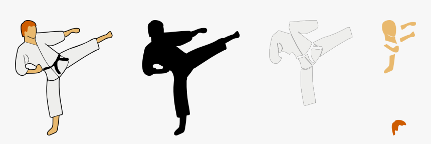Karate Clipart Silhouette - Kung Fu, HD Png Download, Free Download
