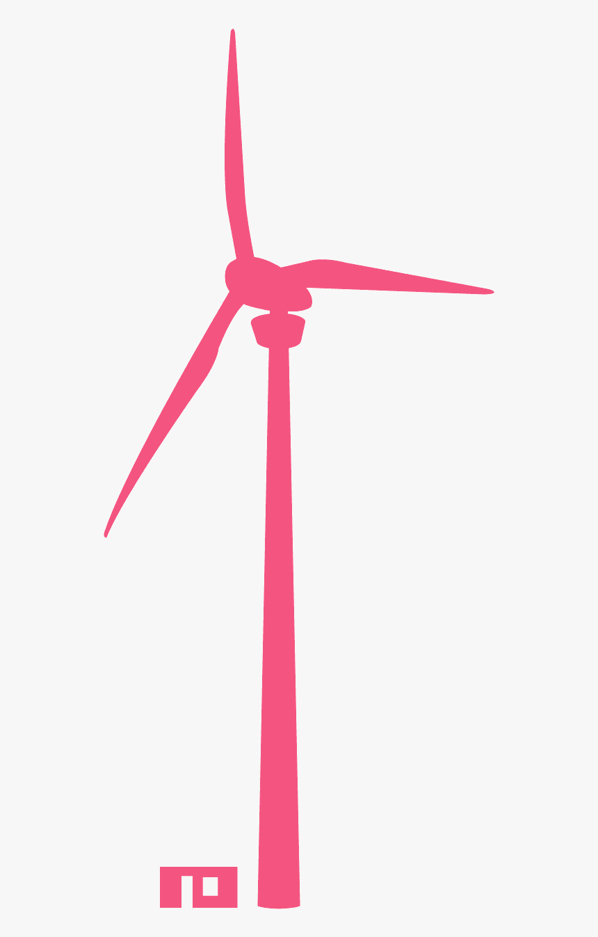Wind Turbine Gray Silhouette, HD Png Download, Free Download