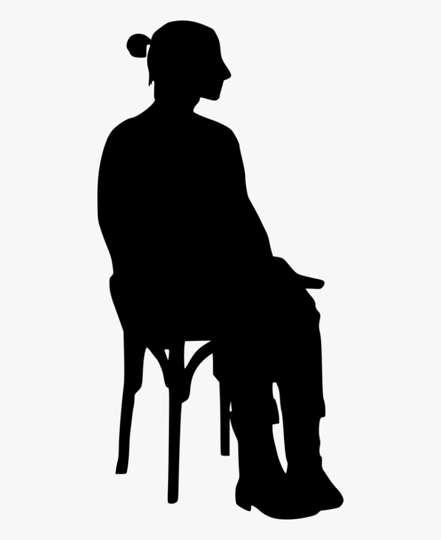 Silhouette Sitting Back, HD Png Download, Free Download