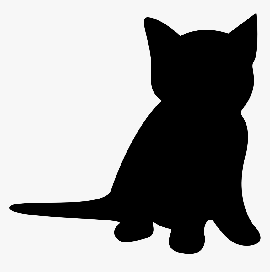 Clip Art Kitten Silhouette, HD Png Download, Free Download