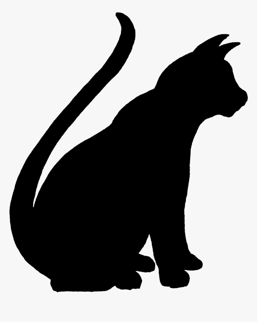 Sitting Cat Silhouette Png Clipart , Png Download - Sitting Cat Silhouette Png, Transparent Png, Free Download
