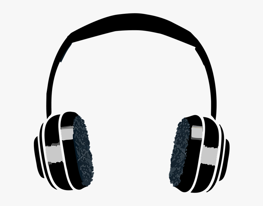 Headphones Music Headset Musician Sound Sing - Transparent Background Headphones Clip Art, HD Png Download, Free Download
