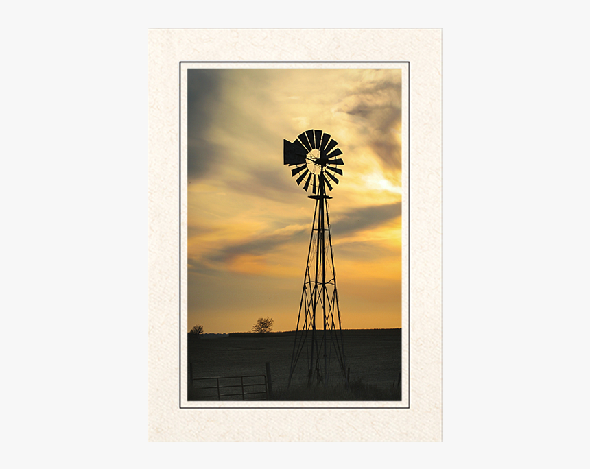 Windmill At Sunset - Windmill, HD Png Download, Free Download