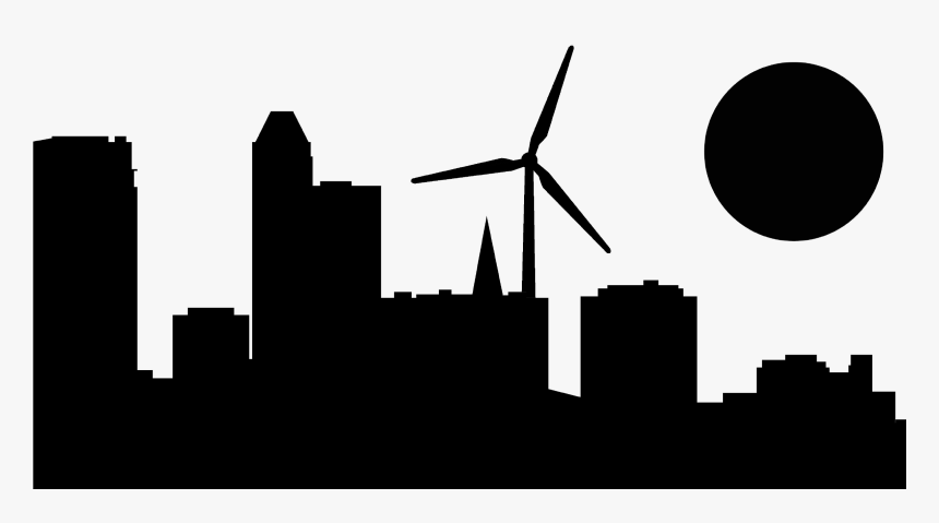 City Stancil - Smart City Silhouette Renewable Energy, HD Png Download, Free Download