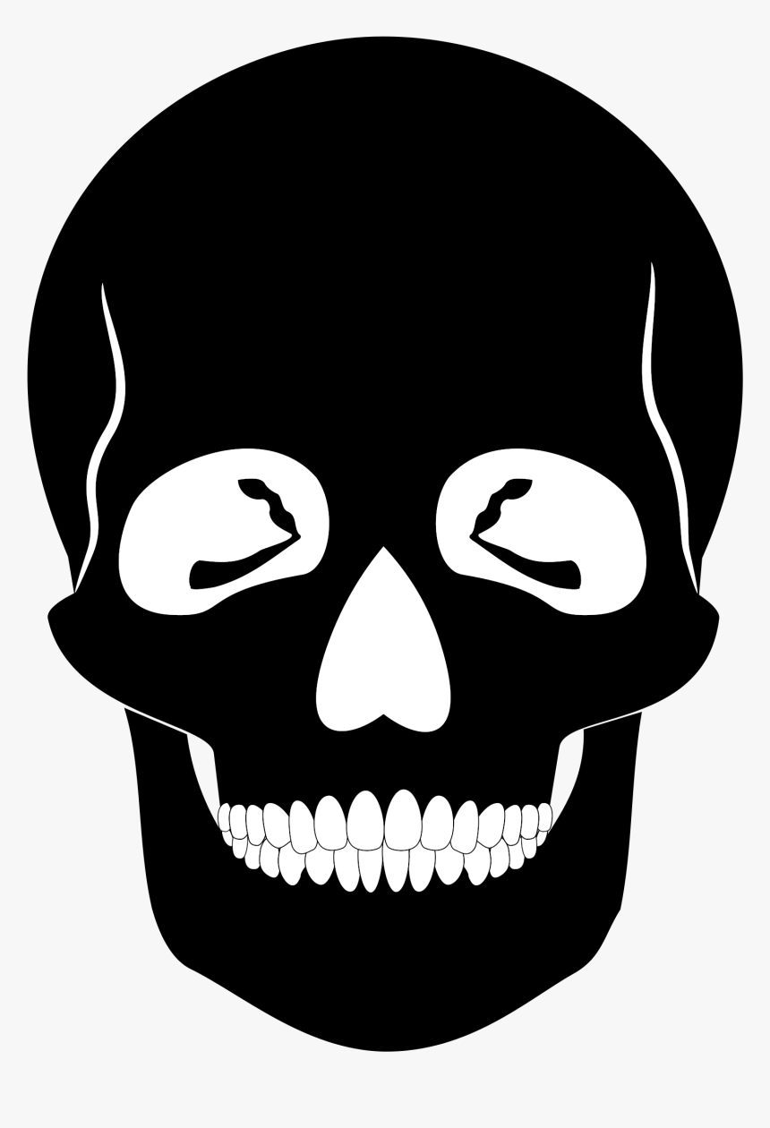 Head,silhouette,skull - Skull Silhouette, HD Png Download, Free Download
