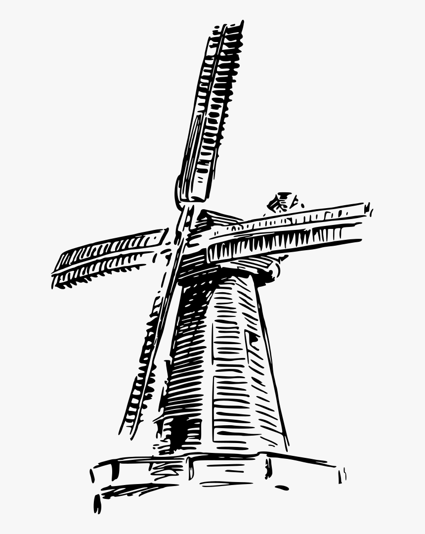 Windmill - Windmill Black And White Icon, HD Png Download, Free Download