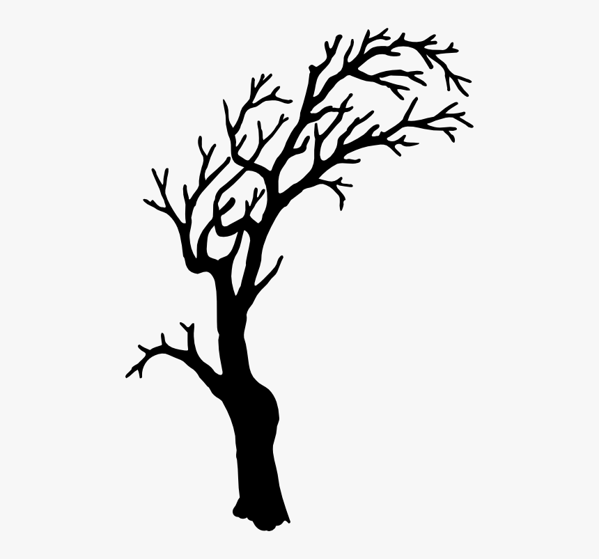 Halloween Tree Silhouette Png, Transparent Png, Free Download