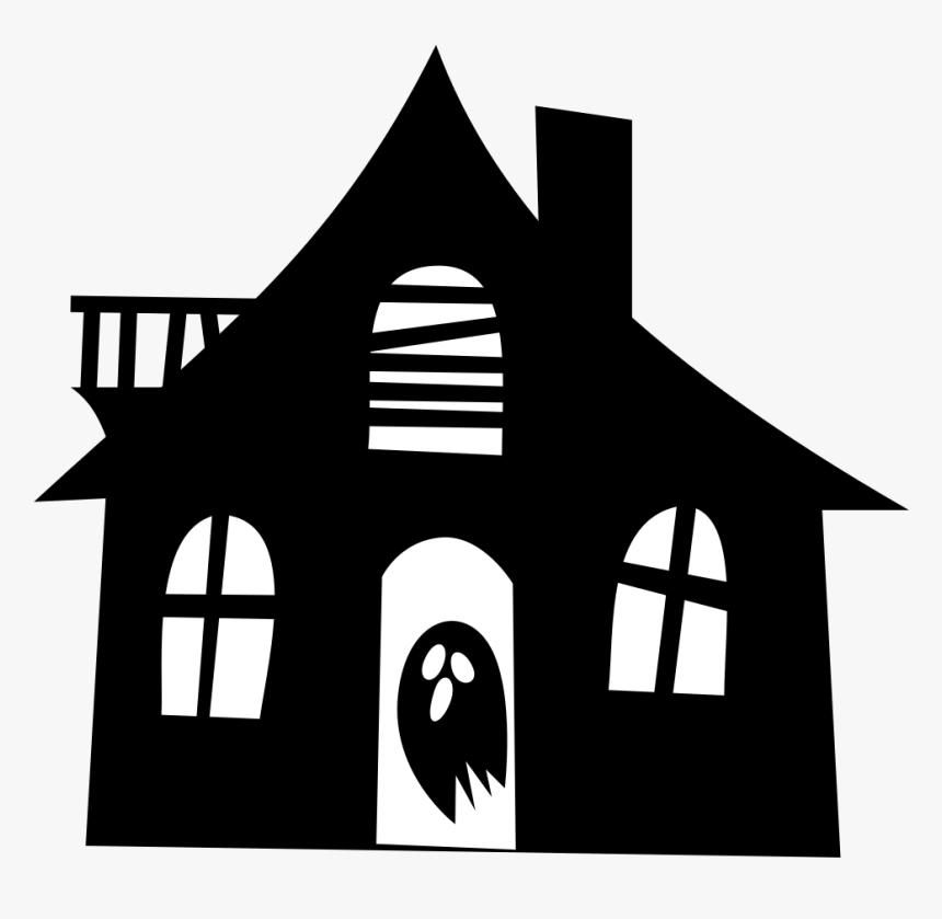 Onlinelabels Clip Art - Haunted House Silhouette Clipart, HD Png ...