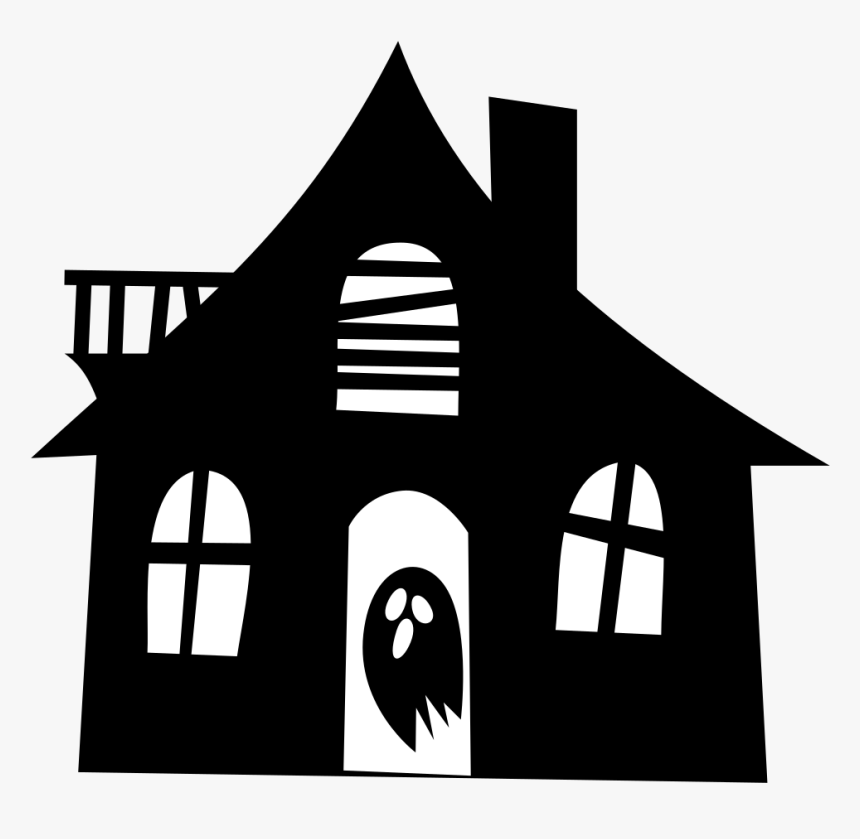 Onlinelabels Clip Art - Haunted House Silhouette Clipart, HD Png Download, Free Download