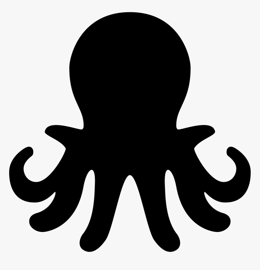 Octopus Clip Art Vector Graphics Silhouette Image - Silhouette Octopus Clipart, HD Png Download, Free Download