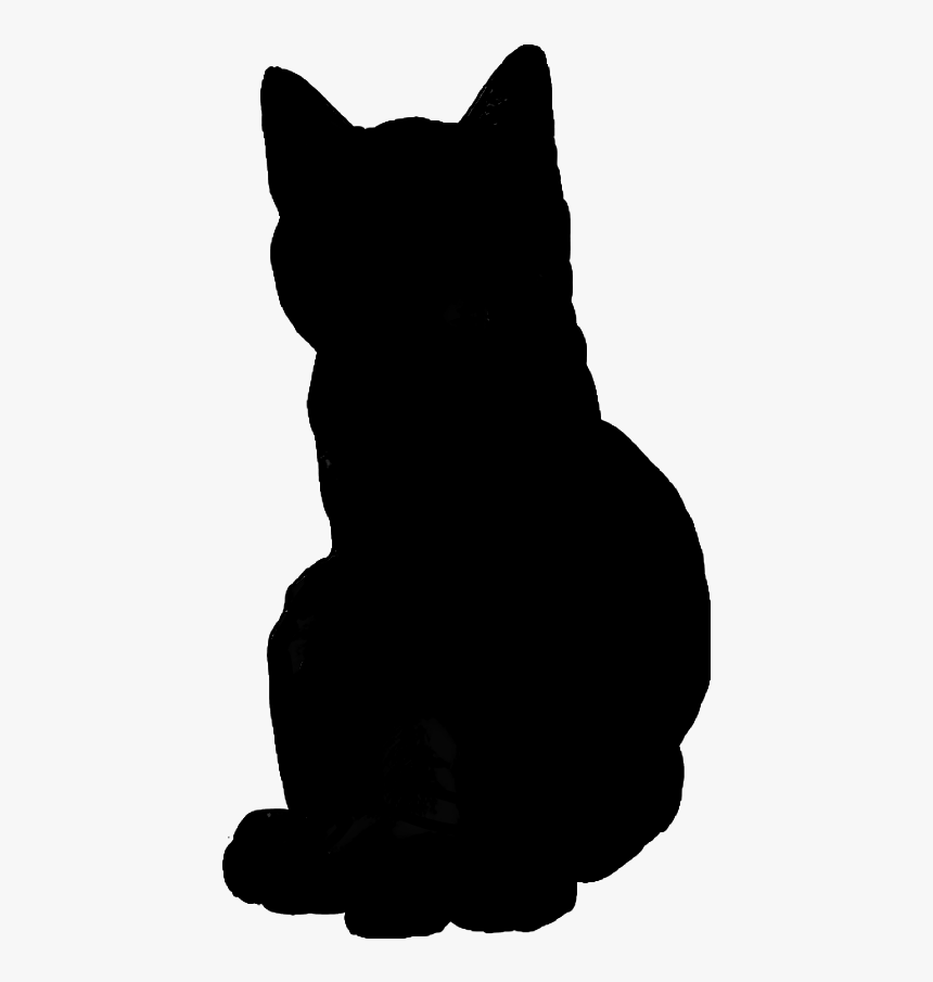 #cat #sitting #silhouette #black From My #cutout Not - Black Cat, HD Png Download, Free Download