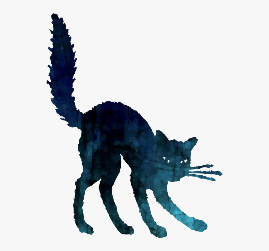 Temporary Cat Silhouette Halloween - Torta De Gato, HD Png Download, Free Download