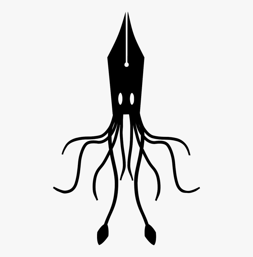 Line Art,plant,silhouette - Scp Squid, HD Png Download, Free Download