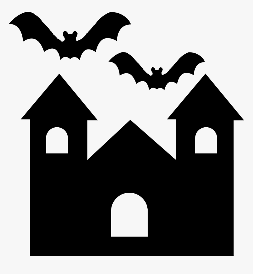 Halloween Spellbound Creepy Mansion With Bats - Horror Icon Png, Transparent Png, Free Download