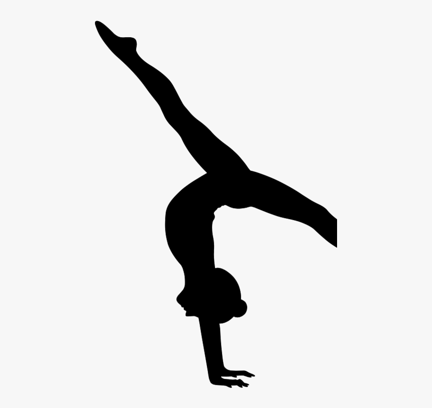 Clip Art Back Tuck Silhouette - Transparent Background Gymnast Silhouette, HD Png Download, Free Download