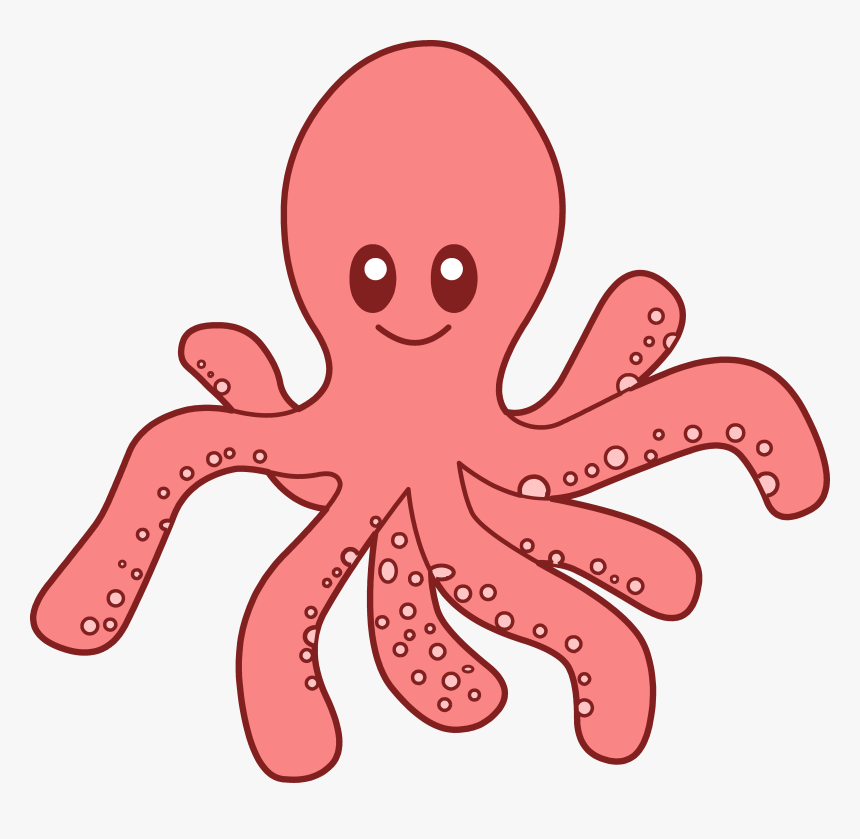 Octopus Cartoon Drawing At Getdrawings - Transparent Background Octopus Clipart, HD Png Download, Free Download