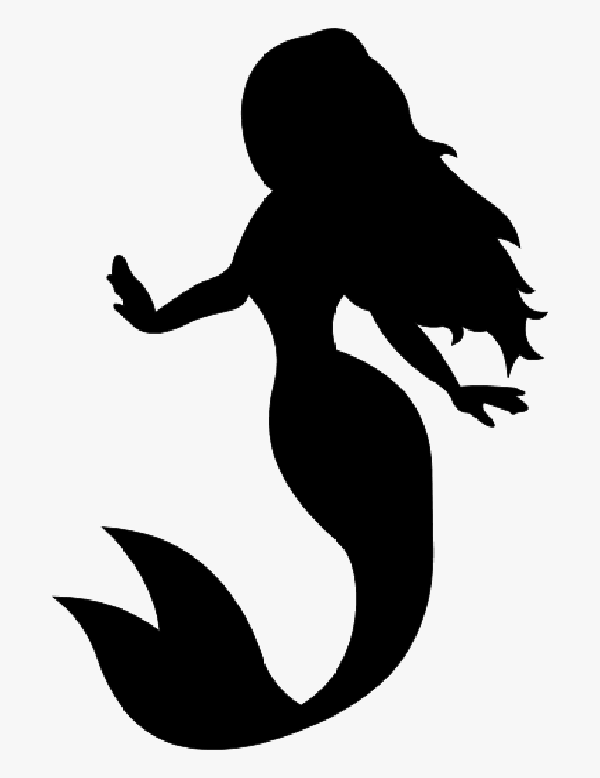 Free Mermaid Silhouette Wannacraft - Little Mermaid Ariel Silhouette, HD Png Download, Free Download