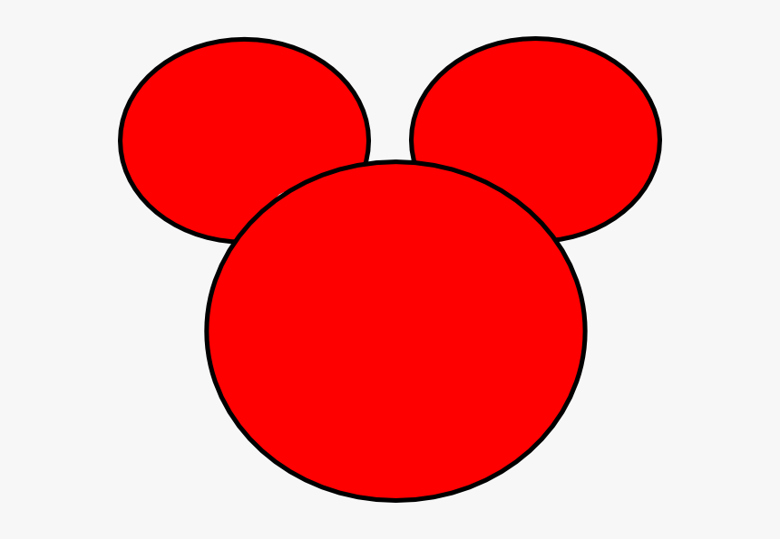 Mickey Ears Clip Art - Mickey Mouse Head Red, HD Png Download, Free Download