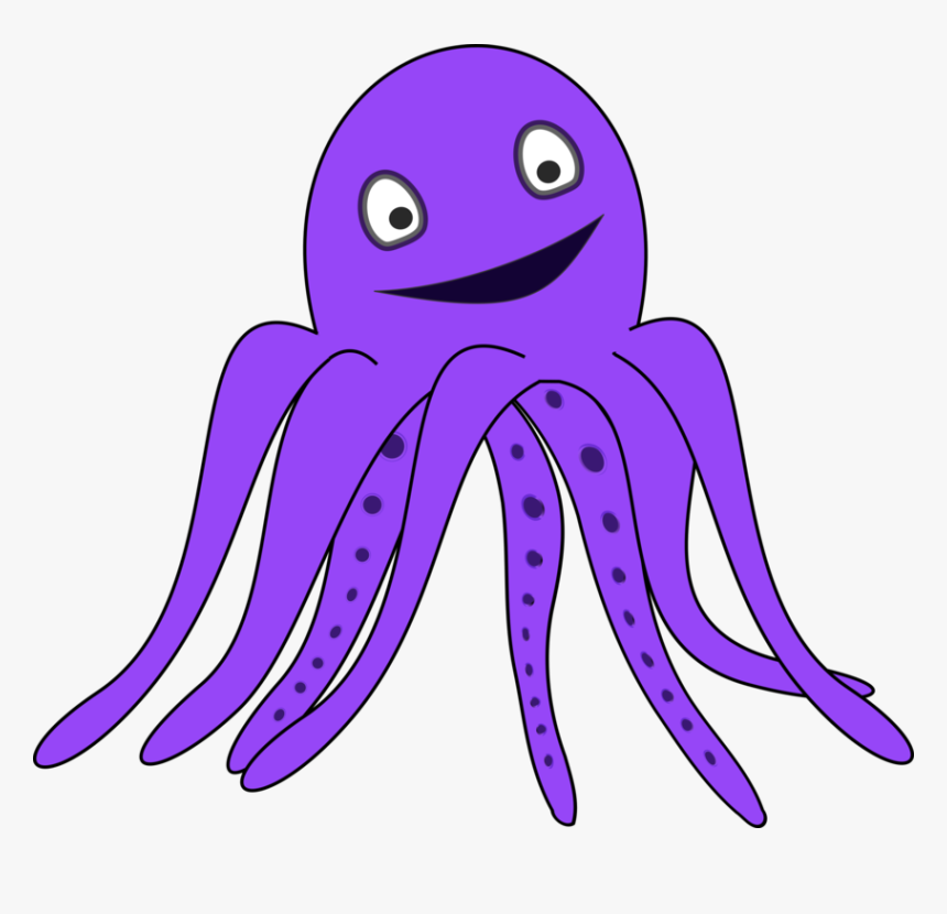 Clip Art Clipart Octopus Black And White - Things Color Violet Clipart, HD Png Download, Free Download