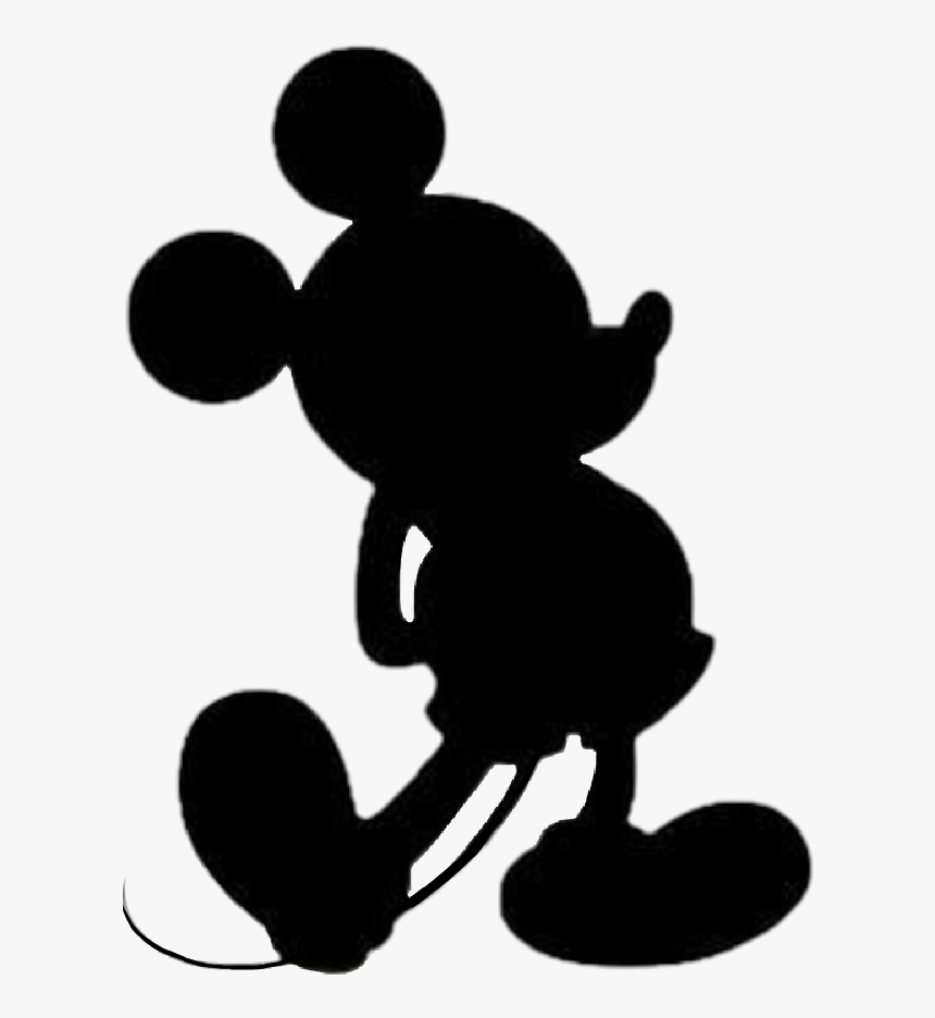 #mickeymouse #disney #mickey #silhouette - Mickey Mouse Disney Silhouette, HD Png Download - kindpng