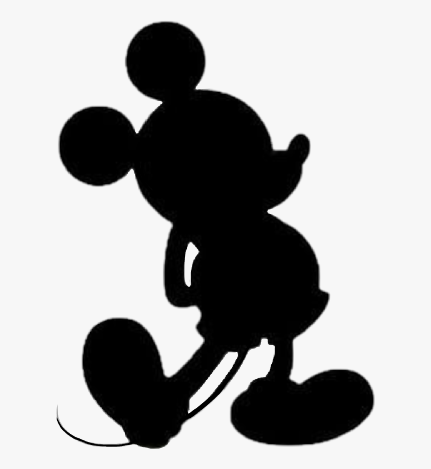 Download #mickeymouse #disney #mickey #silhouette - Mickey Mouse Disney Silhouette, HD Png Download - kindpng