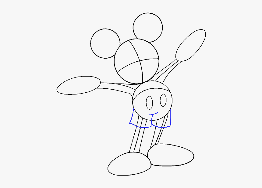 How To Draw Mickey Mouse - Cartoon, HD Png Download, Free Download