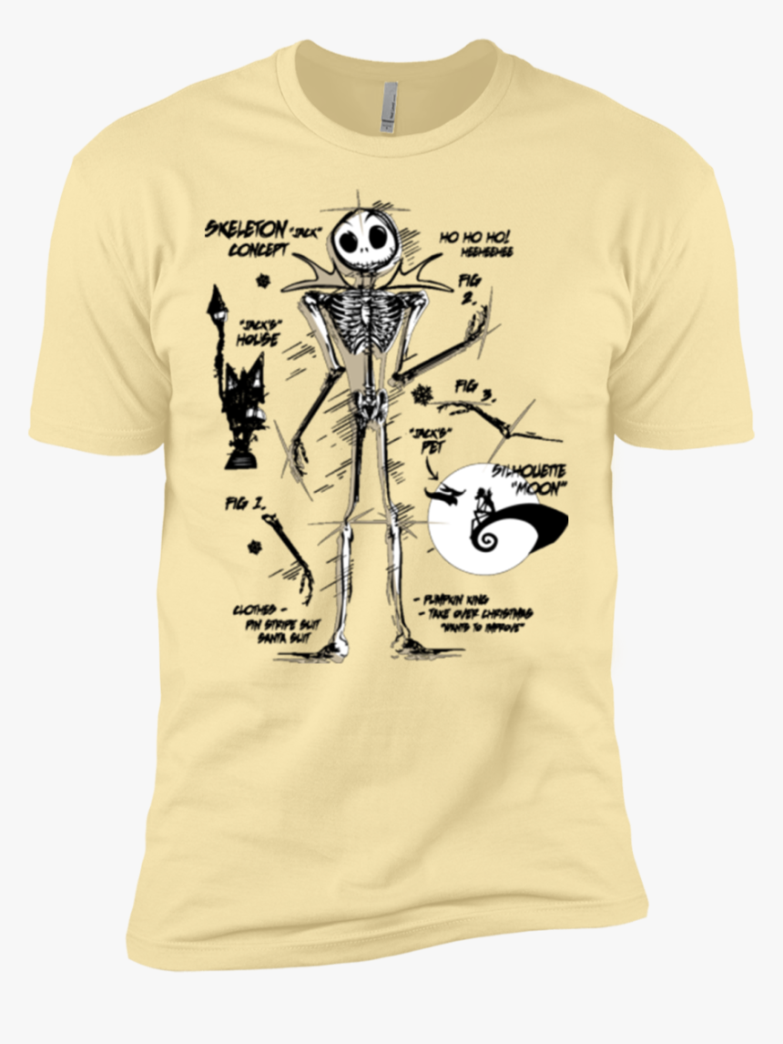 Skeleton Concept Men"s Premium T-shirt - Cartoon, HD Png Download, Free Download