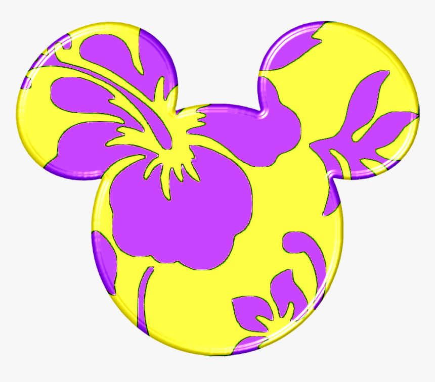 Hawaiian Flowers Mickey Ears, HD Png Download, Free Download