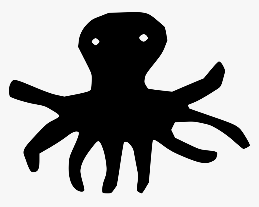 Human Behavior,silhouette,wing - Cartoon Transparent Squid, HD Png Download, Free Download