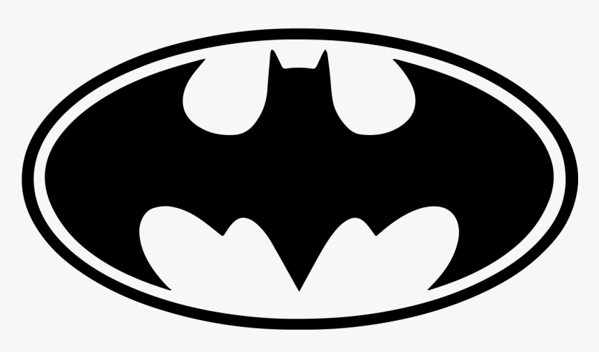 Batman Bat Signal Logo White Black Vector Symbol - Super Hero Logos Black And White, HD Png Download, Free Download