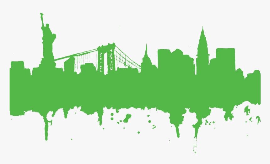 New York Skyline Silhouette Tattoo Clipart , Png Download - New York Skyline Png, Transparent Png, Free Download
