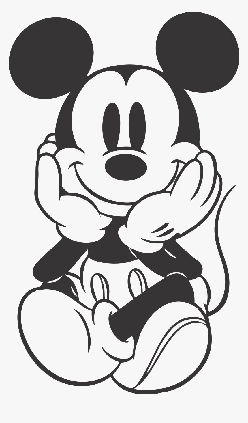 Mickey Mouse Pinterest Disney Mickey Mouse And Silhouette - Black And White Mickey Mouse No Background, HD Png Download, Free Download