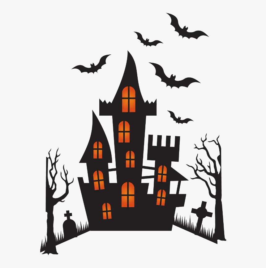 #ftestickers #silhouette #bats #halloween #castle #bat - Halloween Castle Silhouette, HD Png Download, Free Download