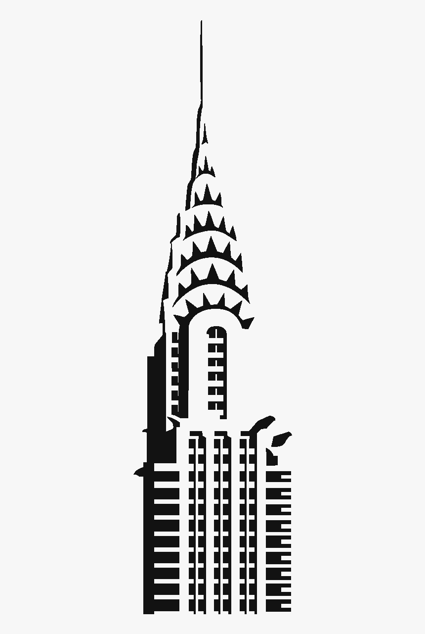 Skyline Clipart Nyc Drawing For Free Download And Use - Chrysler Building Drawing, HD Png Download, Free Download