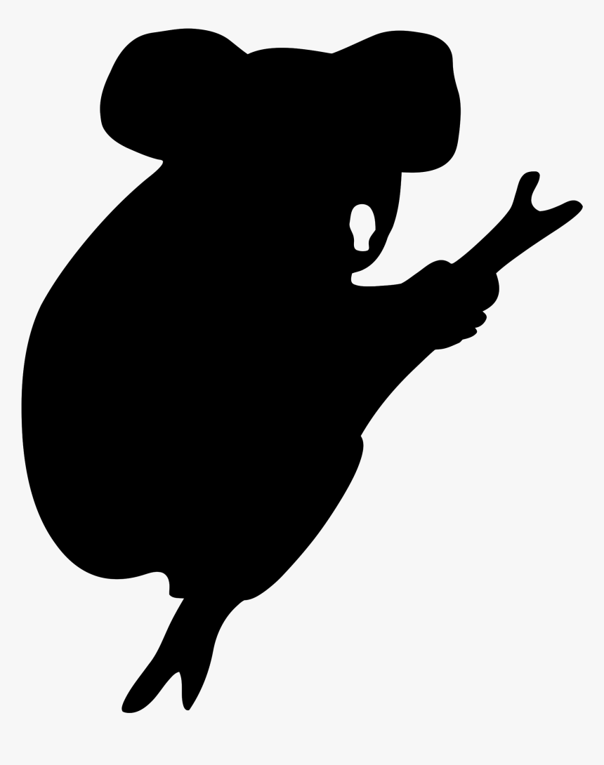 Koala Clip Arts - Koala Silhouette, HD Png Download, Free Download