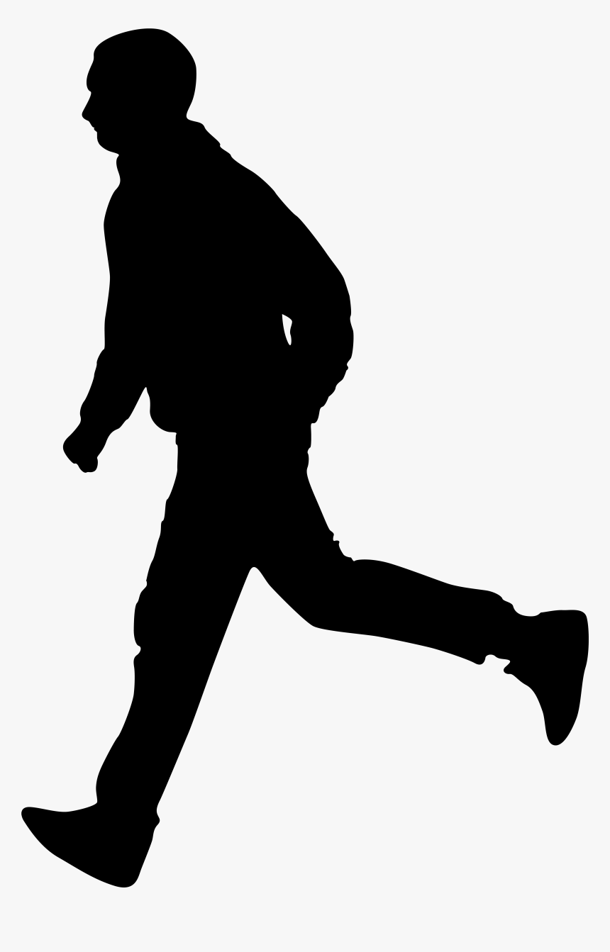 Clip Art Running Person Silhouette - Running Man Silhouette Png, Transparent Png, Free Download