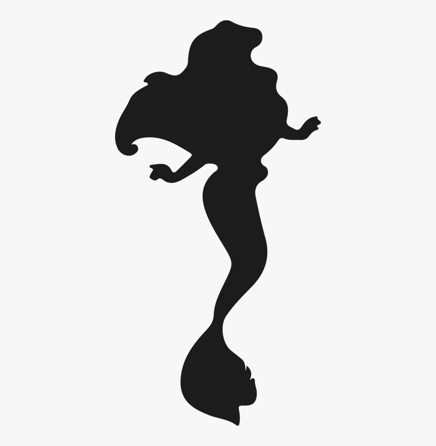 Clip Art Rapunzel Silhouette - Disney Princess Silhouette Ariel, HD Png Download, Free Download