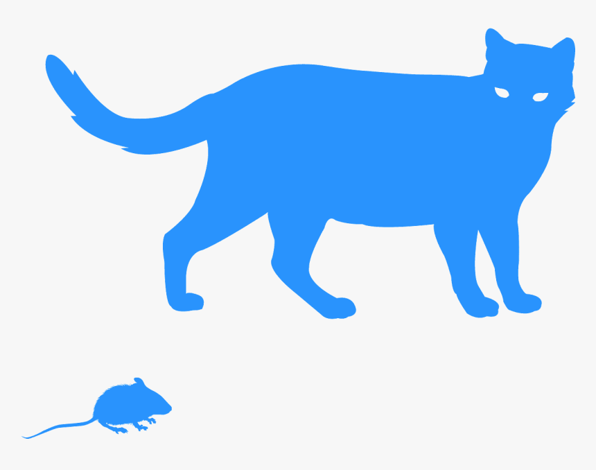 Blue Cat Silhouette, HD Png Download, Free Download
