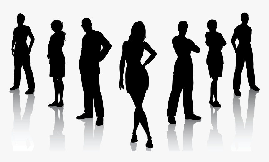 Silhouette People , Png Download - People Holding Together Drawing, Transparent Png, Free Download