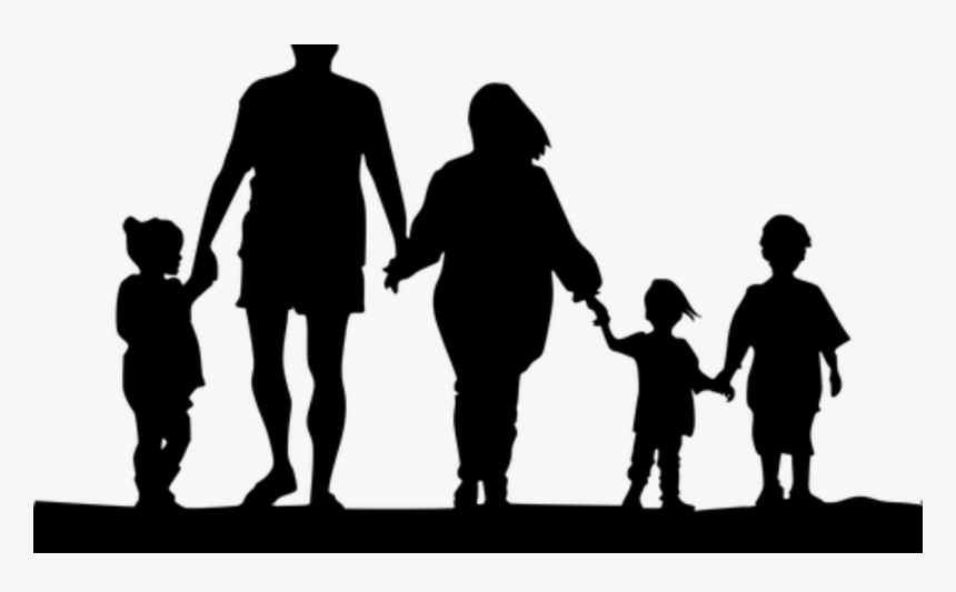 Silhouette Family Of 5, HD Png Download, Free Download