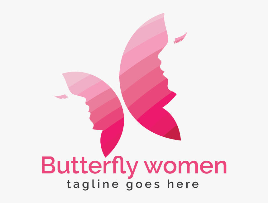 Butterfly Women Logo Design - Butterfly Lady Logo Design, HD Png Download, Free Download