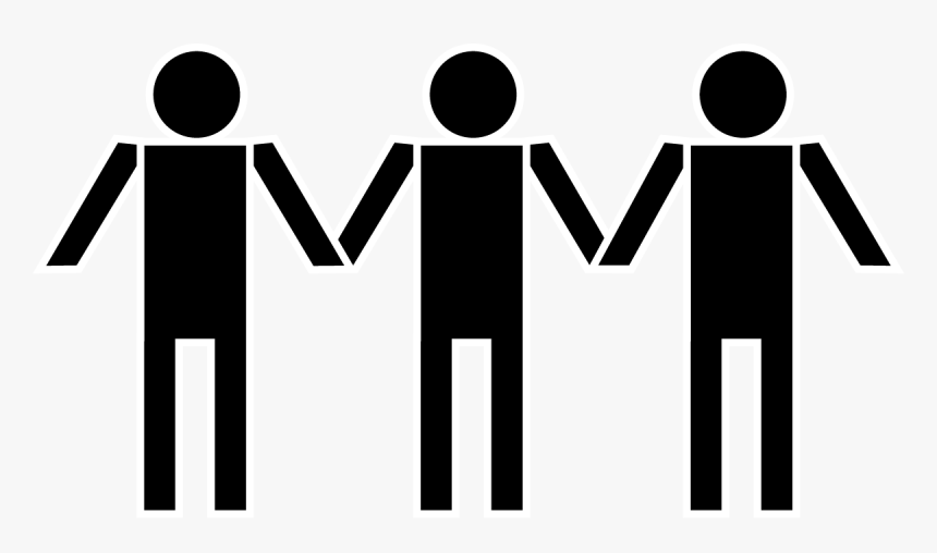 People Holding Hands Clipart Silhouette - No Holding Hands Sign, HD Png Download, Free Download