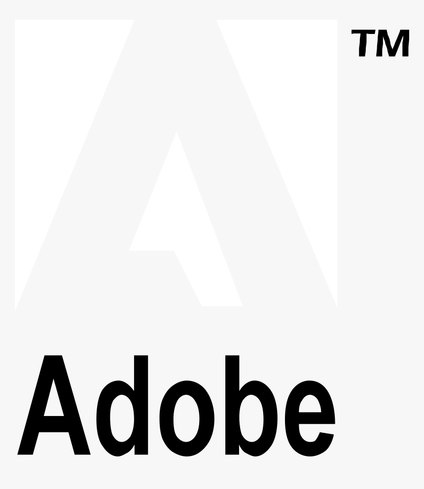 Adobe Logo Black And White - Adobe Logo White Png, Transparent Png, Free Download