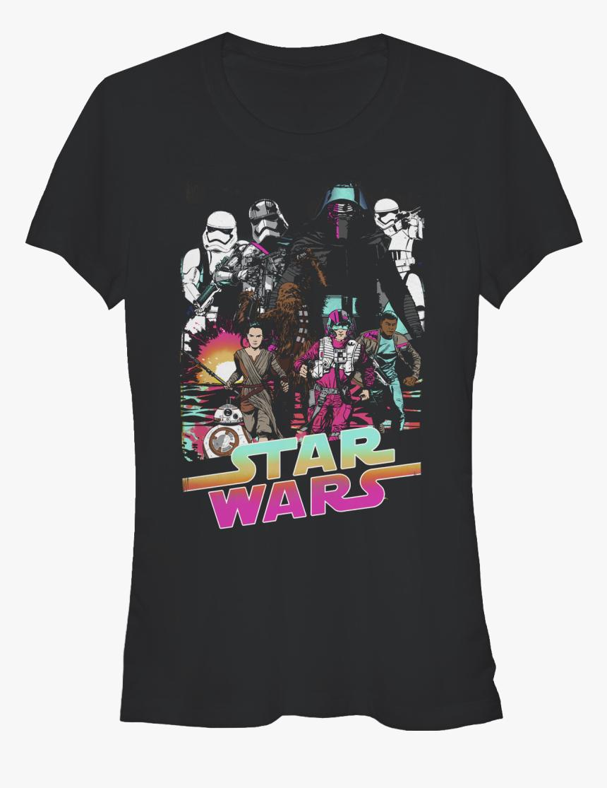 Junior Neon Star Wars The Force Awakens Shirt - Active Shirt, HD Png Download, Free Download