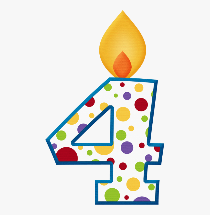Number 4 Birthday Clipart - Happy Birthday 4 Png, Transparent Png, Free Download