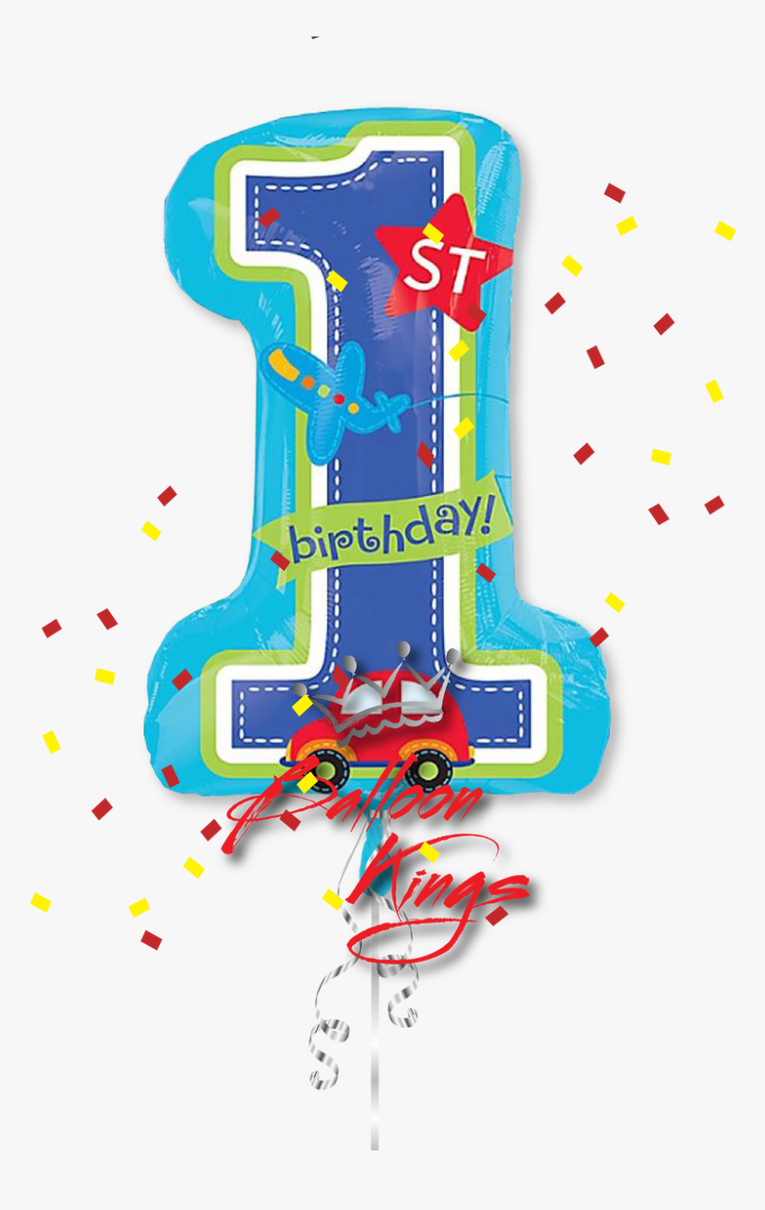 1st Birthday Boy All Aboard - Happy 1st Birthday Png, Transparent Png, Free Download