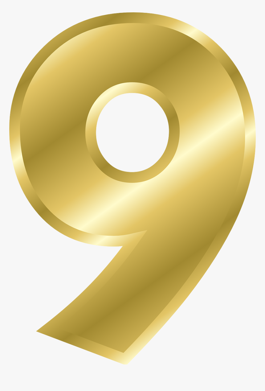 Gold Number 9 Png Clipart , Png Download - Number 9 Clipart, Transparent Png, Free Download