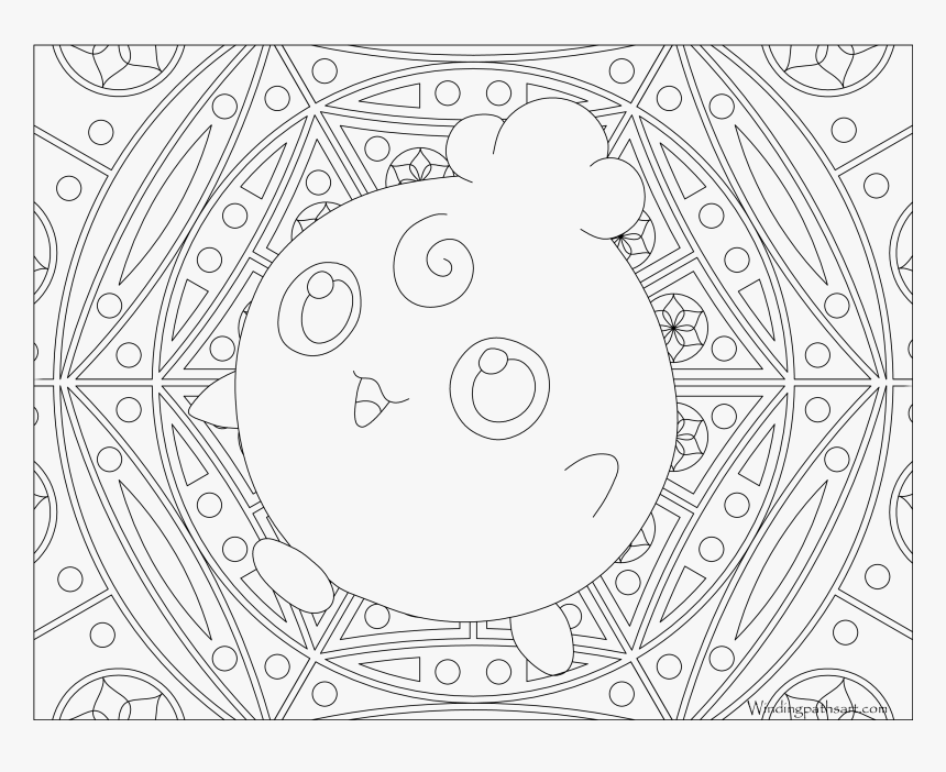 Click To See Printable Version Of Togepi Coloring Page - Pokemon Adult Coloring Pages, HD Png Download, Free Download