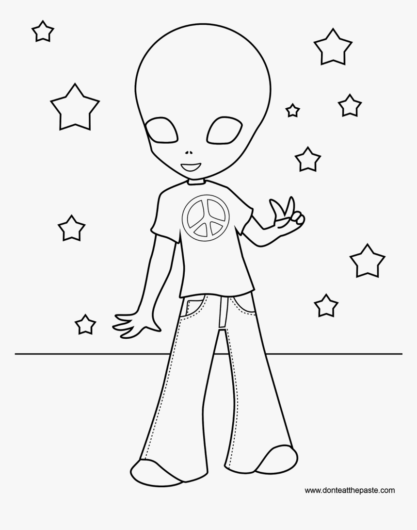 Wanted Transparent Coloring Page - Fun Hippie Coloring Pages, HD Png Download, Free Download