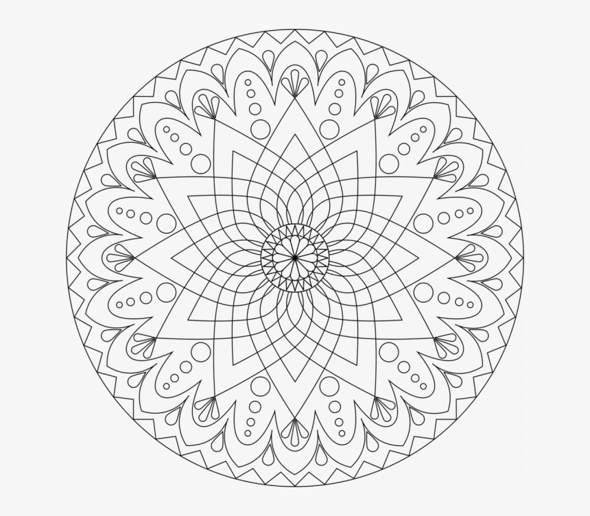 Mandala Coloring Pages Printable, HD Png Download, Free Download